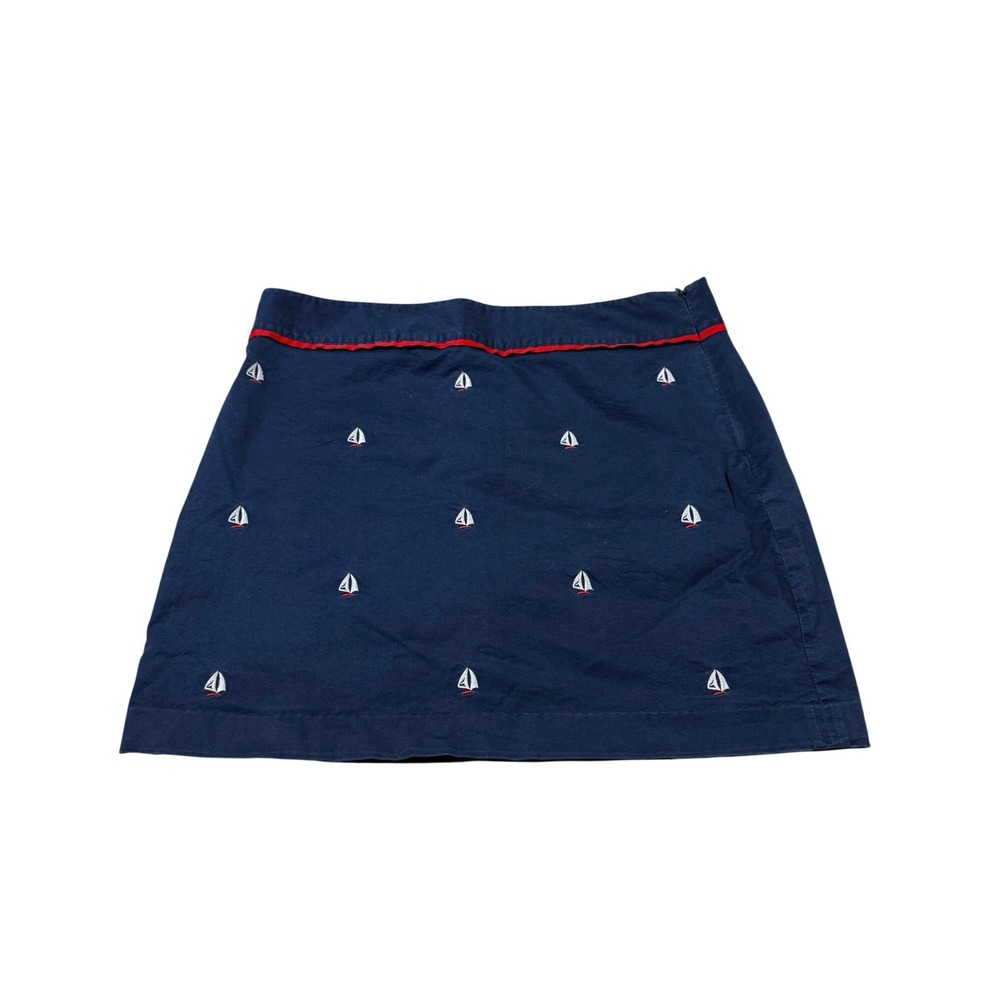 Vineyard Vines Nautical Sailboat Mini Skirt Navy Blue Preppy Coastal Old Money 8